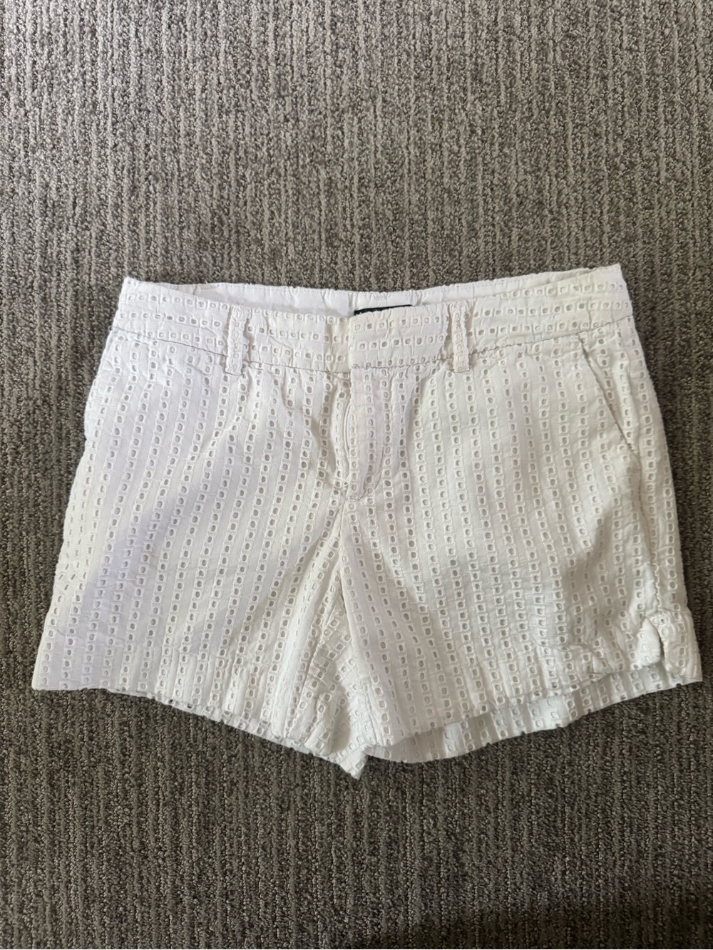 Banana Republic White Eyelet Bermuda Shorts